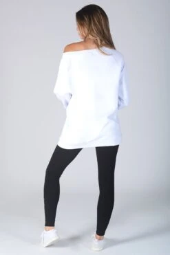 Monster Glitter Logo Oversized Sweater -Pineapple womens white glitter logo monster sweater 05 7fd14046 c71b 404c 940e 0a69b491a98c