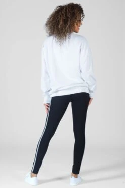 Oversized Logo Sweat Top -Pineapple womens white oversized logo sweat top 05