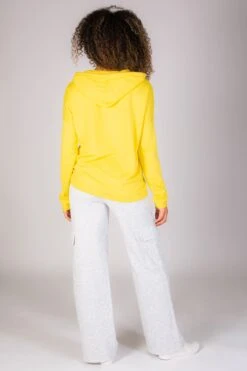 Logo Dip Hem Hoodie -Pineapple womens yellow logo dip hem hoodie 06 ac72d294 532f 4208 b0f7 3ff493d7904b